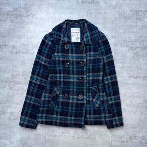 Y2K Aeropostale Plaid Button Peacoat 00s Jacket